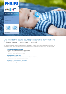 Avent SCF222/20 Avent Sucette ultra-douce Manuel utilisateur