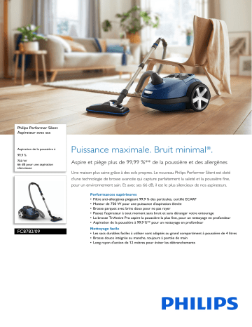 Philips FC8782/09 Performer Silent Aspirateur avec sac Manuel utilisateur | Fixfr