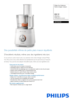 Philips HR7520/00 Viva Collection Robot ménager compact Manuel utilisateur