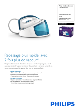 Philips GC6722/20 FastCare Compact Centrale vapeur Manuel utilisateur