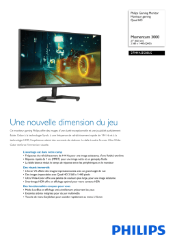 Philips 27M1N3500LS/01 Gaming Monitor Moniteur gaming Quad HD Manuel utilisateur