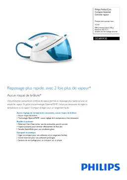 Philips GC6819/20 PerfectCare Compact Essential Centrale vapeur Manuel utilisateur