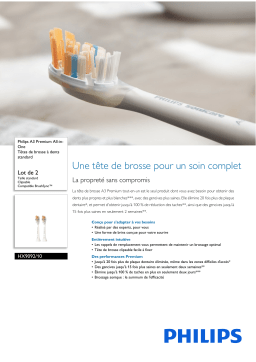 Philips HX9092/10 A3 Premium All-in-One Têtes de brosse à dents standard Manuel utilisateur