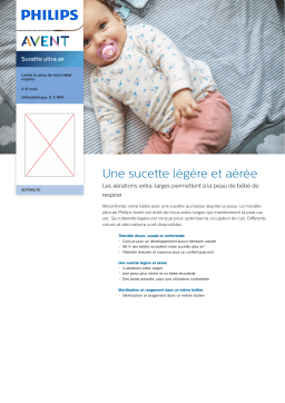 Avent SCF545/10 Avent Sucette ultra air Manuel utilisateur