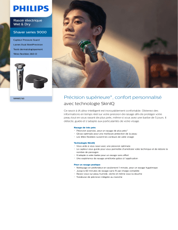 Philips S9987/50 Shaver series 9000 Rasoir électrique Wet & Dry Manuel utilisateur | Fixfr