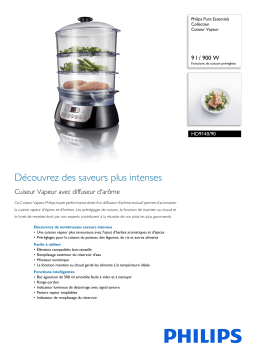 Philips HD9140/90 Pure Essentials Collection Cuiseur Vapeur Manuel utilisateur