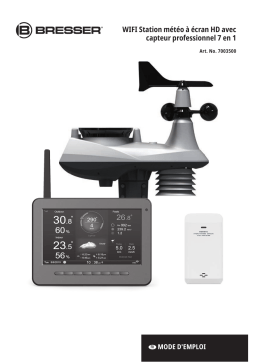 Bresser 7003500 WIFI HD TFT Professional Weather Center Weather Station Manuel du propriétaire