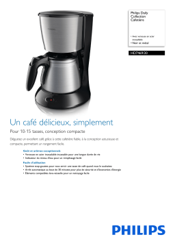 Philips HD7469/20 Daily Collection Cafetière Manuel utilisateur