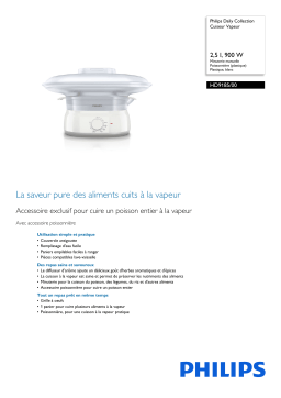 Philips HD9185/00 Daily Collection Cuiseur Vapeur Manuel utilisateur