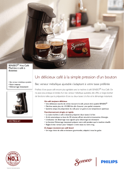 SENSEO® HD7825/61 SENSEO® Viva Café Machine à café à dosettes Manuel utilisateur