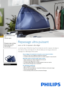 Philips GC9324/20 PerfectCare Aqua Pro Centrale vapeur Manuel utilisateur