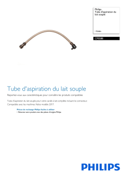 Philips CP0588/01 Tube d'aspiration du lait souple Manuel utilisateur