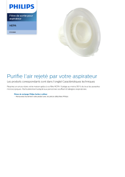 Philips FC6000/01 Filtre de sortie pour aspirateur Manuel utilisateur