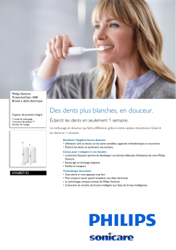 Sonicare HX6807/35 Sonicare ProtectiveClean 4300 Brosse à dents électrique Manuel utilisateur