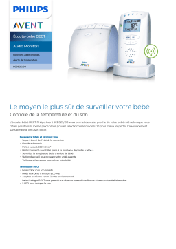 Avent SCD525/00 Avent Audio Monitors Écoute-bébé DECT Manuel utilisateur