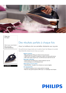 Philips GC4909/60 Azur Fer vapeur Manuel utilisateur