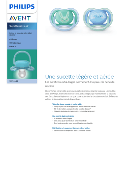 Avent SCF344/22 Avent Sucette ultra air Manuel utilisateur