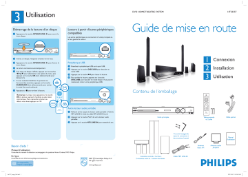 Philips HTS3357/12 Système Home Cinéma DVD Guide de démarrage rapide | Fixfr