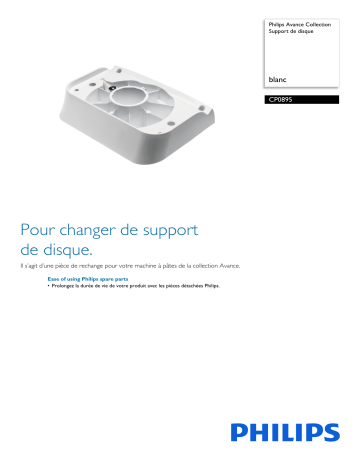 Philips CP0895/01 Avance Collection Support de disque Manuel utilisateur | Fixfr