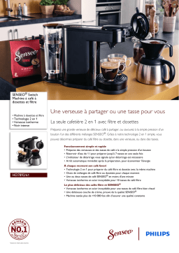 SENSEO® HD7892/61 SENSEO® Switch Machine à café à dosettes et filtre Manuel utilisateur