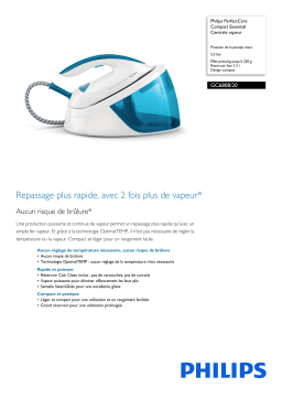 Philips GC6808/20 PerfectCare Compact Essential Centrale vapeur Manuel utilisateur