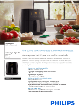 Philips HD9280/70 Essential Airfryer XL connecté Manuel utilisateur