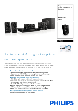 Philips HTB3510/12 Home Cinéma Blu-ray 3D 5 enceintes Manuel utilisateur