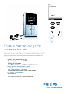 Philips HDD084/00 Micro juke-box Manuel utilisateur