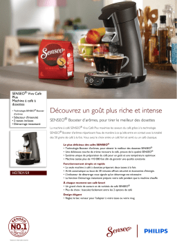 SENSEO® HD7831/59 SENSEO® Viva Café Plus Machine à café à dosettes Manuel utilisateur