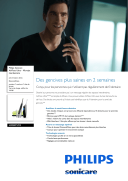 Sonicare HX8491/03 Sonicare AirFloss Ultra - Microjet interdentaire Manuel utilisateur