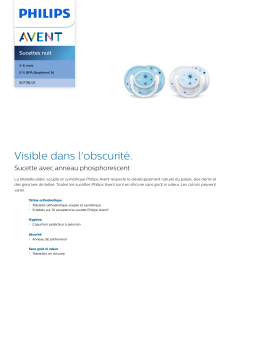 Avent SCF176/21 Avent Sucettes nuit Manuel utilisateur