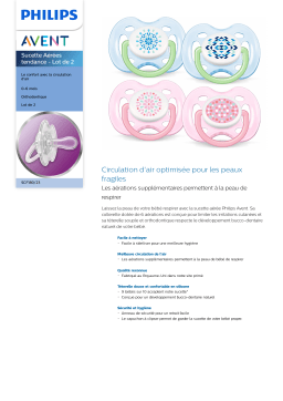 Avent SCF180/23 Avent Sucette Aérées tendance - Lot de 2 Manuel utilisateur