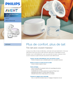 Avent SCF332/01 Avent Tire-lait électrique simple Manuel utilisateur