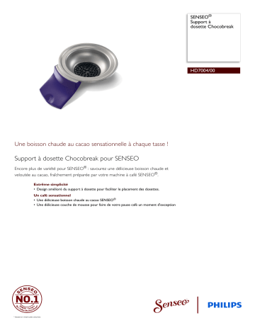 SENSEO® HD7004/00 SENSEO® Support à dosette Chocobreak Manuel utilisateur | Fixfr