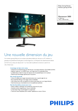 Philips 27M1N3200VA/00 Gaming Monitor Moniteur gaming Full HD Manuel utilisateur