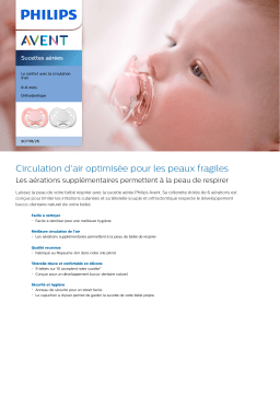 Avent SCF178/26 Avent Sucettes aérées Manuel utilisateur