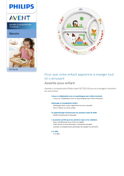 Avent SCF702/00 Avent Assiette à compartiments 12 mois et + Manuel utilisateur