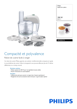 Philips HR7605/10 Robot de cuisine Manuel utilisateur