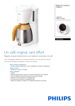 Philips HD7544/55 Viva Collection Cafetière Manuel utilisateur