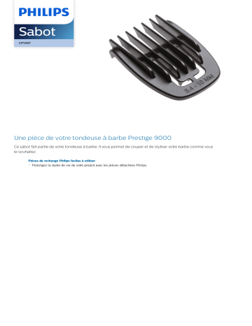 Philips CP1397/01 Sabot Manuel utilisateur | Fixfr