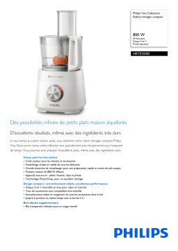 Philips HR7510/00 Viva Collection Robot ménager compact Manuel utilisateur