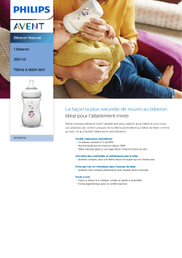 Avent SCF627/22 Avent Biberon Natural Manuel utilisateur