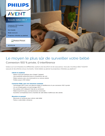 Avent SCD731/26 Avent Écoute-bébé DECT Manuel utilisateur | Fixfr