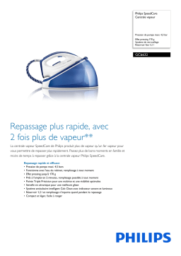 Philips GC6632/20 SpeedCare Centrale vapeur Manuel utilisateur