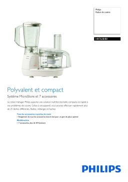 Philips HR7638/80 Robot de cuisine Manuel utilisateur