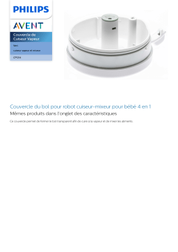 Avent CP1214/01 Avent Couvercle de Cuiseur Vapeur Manuel utilisateur