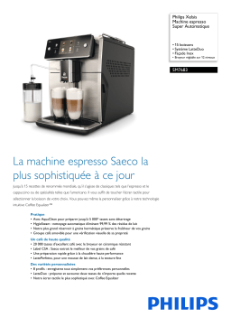 Philips SM7683/00R1 Xelsis Machine espresso Super Automatique Manuel utilisateur