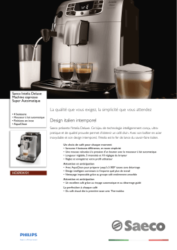 Saeco HD8904/01 Saeco Intelia Deluxe Machine espresso Super Automatique Manuel utilisateur