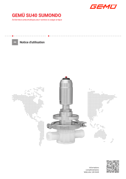 Gemu SU40 SUMONDO Pneumatic actuator for single-use valves Mode d'emploi