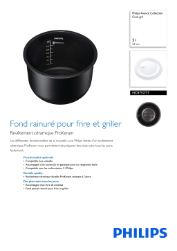 Philips HD3757/77 Avance Collection Cuve gril Manuel utilisateur